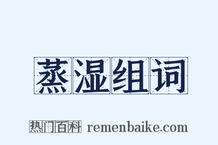 蒸湿组词是什么意思的图片